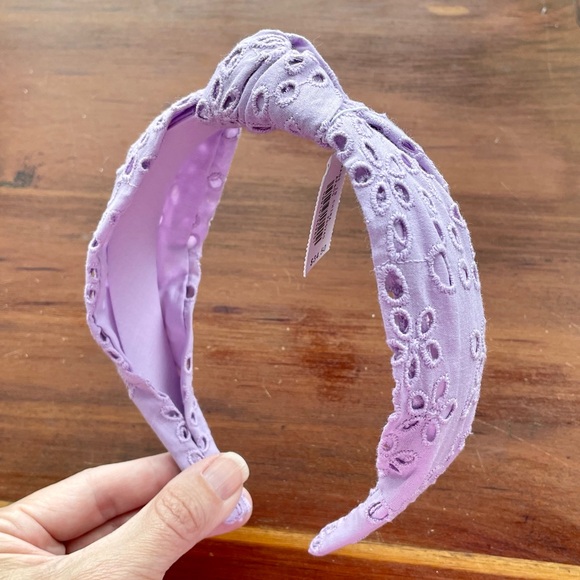 *NWT* J. Crew Eyelet Knot Headband in Dried Lavender - Picture 2 of 12
